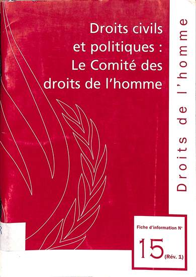 Droits civils et politiques: Le comité des droits de l’homme