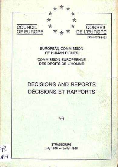 Decisions and reports = decisions et rapports: July 1988 = Juillet 1988