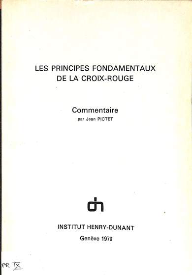Commentaire les principles fondamentaux de la croix-rouge